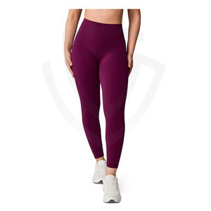 Leggings Deportivos de Yoga para Mujer de Alta Calidad, Personalizados, Sin Costuras, Cintura Elástica, Diseño a Cuadros, Color Sólido, para Ejercicios Físicos - Product Image 1