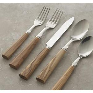 Lujoso juego de cubiertos de acero y madera diseñado para elevar su experiencia gastronómica con una sofisticación atemporal - Product Image 1