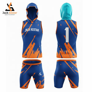 Ensemble de maillots de compression sans manches à capuche respirant et à séchage rapide pour l'été 7v7, de haute qualité, facile à porter - Product Image 4