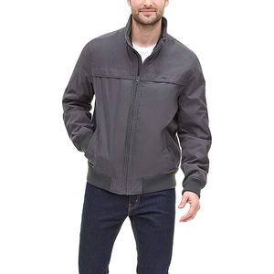 Blouson d'aviateur à fermeture éclair complète de couleur unie Blouson d'aviateur léger de qualité supérieure fabriqué par des professionnels et OEM pour hommes - Product Image 2