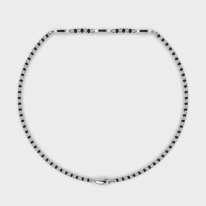 IGI Certified Round Brilliant Cut Lab Grown Diamond Station Mangalsutra <b>Bracelet</b> in <b>Solid</b> 925 Sterling <b>Silver</b> - Product Image 2