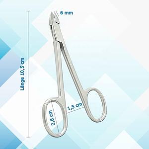 Pince à cuticules Pro en forme de ciseaux tranchant 4 mm en acier inoxydable ongle ciseaux à cuticules manucure pédicure - Product Image 3