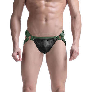 Jockstrap en cuir de haute qualité à coupe confortable avec des bords lisses et des coutures renforcées pour sous-vêtements Jockstrap en cuir - Product Image 6