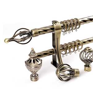 Soporte Moderno de Montaje con Brida de Hierro Antioxidante para Barra de Cortina, Accesorio para Herrajes de Cortina - Product Image 1