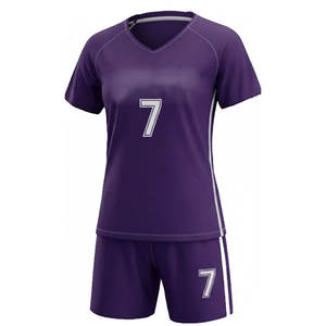 Uniforme de Fútbol Femenino de Último Diseño y Estilo Nuevo, Uniforme de Fútbol Femenino de Color Sólido de Primera Calidad, Fabricación en Fábrica, Ropa Deportiva - Product Image 1