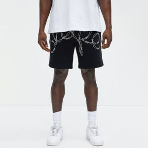 Custom High Street <b>Men's</b> Gym <b>Sweat</b> <b>Shorts</b> 100% Cotton Fleece Plain Drawstring Elastic Waist Summer Casual Style Screen Print - Product Image 4