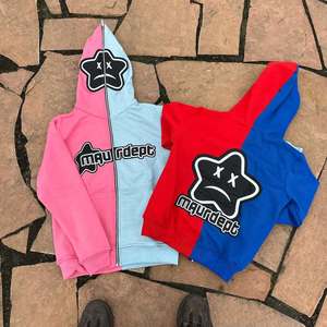 Sudaderas con Capucha para Hombre, Diseño Nuevo, Cierre Completo, 100% Algodón, Color Personalizado, Bordado, MOQ Bajo, Venta al Por Mayor - Product Image 1