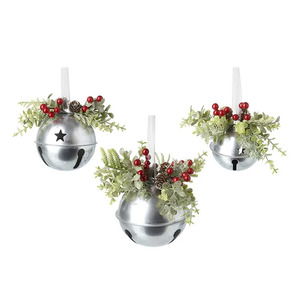 Cascabeles pequeños de hierro para decoración navideña del hogar Cascabeles plateados Cascabeles colgantes Adornos colgantes - Product Image 3