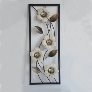 ภาพศิลปะติดผนังแบบโบราณใช้ในการแสดงผลภายในห้องนั่งเล่นกรอบโลหะแขวนผนังแฟชั่นดอกไม้ตกแต่งบ้าน - Product Image 2