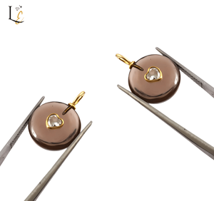 Pendentif en argent sterling 925 avec pierre précieuse ronde en quartz fumé naturel, pendentifs fins, breloques pour la fabrication de bijoux, provenant du fabricant - Product Image 5