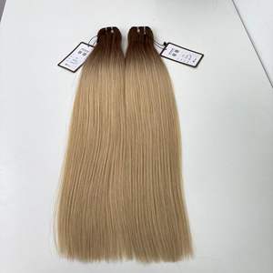 ผมต่อจากเวียดนามแบบตรงออมเบร20นิ้วแบบยืด4/24ผ้าสองชั้นฟอกขาว100% ทอมนุษย์ - Product Image 3