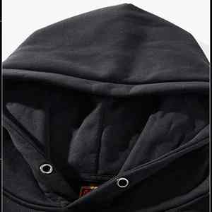 เสื้อฮู้ดแบบสวมหัวสำหรับผู้ชายผ้าฝ้าย100% แขนยาวบุขนแกะซับในโลโก้ตามสั่งใส่สบาย OEM ODM สไตล์สตรีทแวร์ - Product Image 2