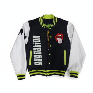 แจ็คเก็ตเบสบอลสไตล์วาร์ซิตี้สำหรับผู้ชาย แขนหนัง ปักลายเชนิลล์แบบปรับแต่งได้ พร้อมตัวอักษร  แบบสตรีทแวร์  แบบมีฮีตเตอร์ - Product Image 6