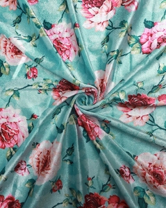 Elegant Lightweight Printed Velvet <b>Fabric</b> for Boys' Dresses Curtains Upholstery Bags Covers and Jeans Available in Various Color - Product Image 5