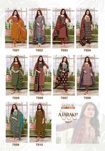 Vente en gros coton de qualité supérieure imprimé Salwar Kameez catalogue complet du bas Kurti avec Dupatta pour fête - Product Image 6