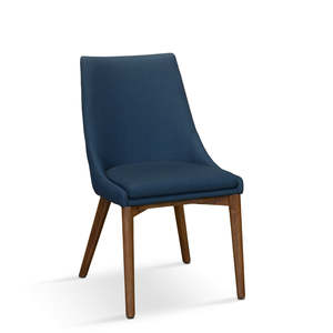 Elegant Upholstered Dining Chair with Sturdy teak Wood Legs and Open Back <strong>Design</strong> OEM/ODM Available for Hospitality Projects - Product Image 6