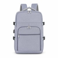Sac à dos de voyage imperméable pour week-end avec fermeture éclair USB, sacs pour ordinateur portable, sac à dos multifonctionnel unisexe pour adultes