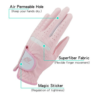 Gants de golf pour droitiers de haute qualité pour hommes, couleurs et logo personnalisés, cuir véritable souple, antidérapants, légers, coupe-vent, sportifs - Product Image 3