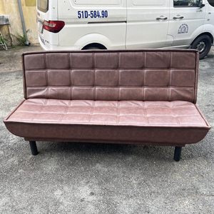 Modern 1.8m Convertible <b>Sofa</b> <b>Bed</b> HOBS01N Brown with Reclining and Foldable Features for Living Room and Gym Home Furniture - Product Image 4