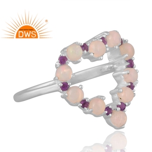 New Design Sterling <b>Silver</b> Natural Ethiopian <b>Opal</b> & Amethyst <b>Ring</b> Custom Jewelry For Women Gift For Her - Product Image 4