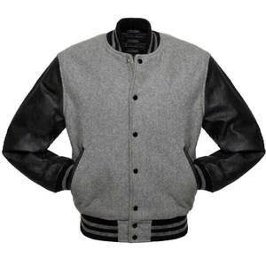 Wholesale American Varsity Jackets Custom Letterman Design High Street Genuine Body Fabric CollegeBaseballjacket for men - Product Image 1