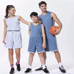 Ensemble de maillot de basket-ball professionnel personnalisé unisexe, dernière conception, tissu en maille respirant, vêtements de sport de grande taille pour adultes - Product Image 4
