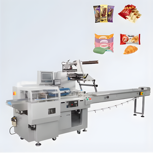Máquina Automática de Empaquetado de Almohadas, Máquina de Envasado de Almohadas Recíproca Totalmente Automática para Snacks, Dulces, Pan, Frutas - Product Image 1