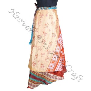 Falda larga de seda a la moda para niñas, ropa Bohemia elegante de verano multicolor, cómoda moda Bohemia hippie, talla libre, mujeres gitanas - Product Image 1