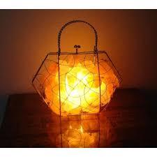 Panier en métal poli de haute qualité avec cordon électrique et ampoule pour lampe à morceaux de sel-Sian Enterprises - Product Image 3