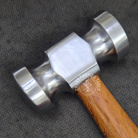 Recién llegado, cara redondeada de herrero para extender el martillo de dibujo, marcas de mango de madera, Clip de herradura suave, dibujo inoxidable