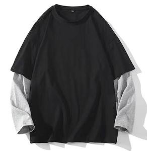 T-shirt en coton double couche de style streetwear pour hommes avec motif imprimé personnalisé t-shirt surdimensionné pour hommes en microfibre - Product Image 4