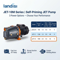 Pompe surpresseur multi-étages électrique auto-amorçante haute pression JET-10M 1,5 CV avec moteur monophasé pour maisons familiales, eau propre PP