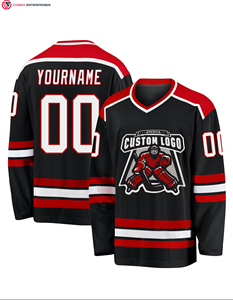 Maillot de hockey personnalisé broderie sublimée vêtements d'équipe Service OEM Maillot de hockey sur glace pour homme - Product Image 1