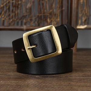 Ceintures de luxe pour hommes Bracelet en cuir véritable de vache avec épingle en alliage vintage pour boucle Ceinture pour hommes de haute qualité - Product Image 4