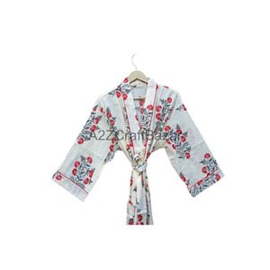 Bata de Baño Térmica de Algodón con Diseño de Aves y Flores, Talla Única, para Primavera, Verano, Otoño, Invierno, Traje de Baño y Camisón - Product Image 2