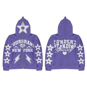 ชุดวอร์มแบบมีซิปสำหรับผู้ชายชุดวอร์มผ้าฝ้ายแบบระบายอากาศได้ดีพิมพ์ลายพัฟออกแบบโลโก้ได้ตามต้องการผลิตในปากีสถาน - Product Image 2