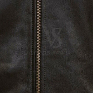 2025 New Fashion Men's <b>Cow</b> Skin Leather Jacket with Standing Collar Low MOQ Winter Wear - Product Image 5
