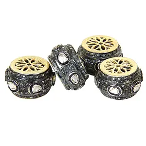 Pulseras y Brazaletes de Lujo para Mujer con Cuentas de Diamantes y Rodio Negro - Product Image 2