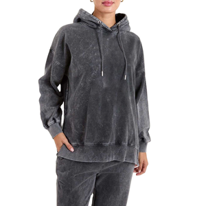 Sweat-shirt décontracté premium délavé effet soleil, mélange de coton vintage imprimé, sweat-shirt décontracté urbain en tissu polaire imprimé - Product Image 1