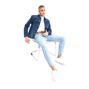 Veste en jean à capuche enduite de haute qualité pour hommes, col montant, mode d'automne, grande poche, couleur unie, fabriquée au Pakistan, vente en gros - Product Image 2