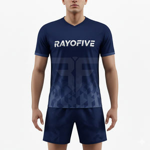 Uniforme de Fútbol Profesional para Equipo, Conjunto Deportivo Cómodo, Impreso, Transpirable, Sin Mangas, Cintura Elástica, 100% Poliéster - Product Image 4