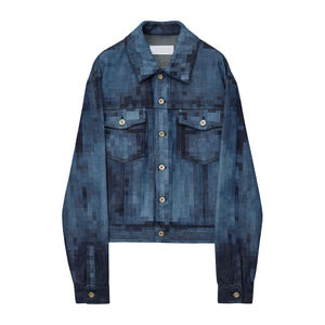 2023 nouvelle veste en toile pour hommes de haute qualité denim bleu lavé personnalisé avec des conceptions OEM tissu tissé de saison d'hiver - Product Image 1