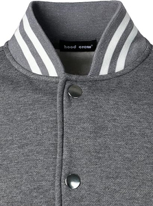 Chaqueta de Béisbol Universitaria Personalizable al por Mayor, Transpirable, Talla Grande, con Cuello Alto, 100% Seda, para Hombre - Product Image 4