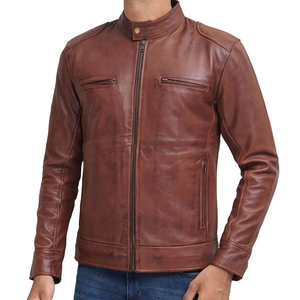 Fully Customized Genuine Cowhide <b>Men</b> Leather <b>Jackets</b> Made in Sialkot Pakistan Low Price Best Sale Product Leather <b>jacket</b> for <b>men</b> - Product Image 5
