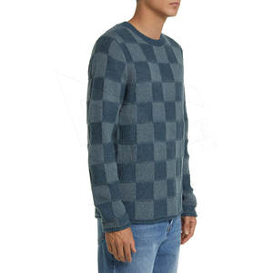 2024 hombres moda personalizada invierno diseño cuello redondo suéter de punto tejido a mano transpirable cómodo antiarrugas - Product Image 3