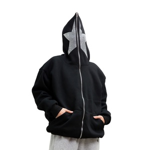 Sweat à capuche zippé intégral Urban pour homme, en molleton 360 GSM, mélange de coton, coupe ample, streetwear d'hiver - Product Image 1