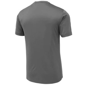 Couleur grise hommes coton Slim Fit hauts liquidation été solide vêtements mode manches courtes col rond t-shirt - Product Image 1