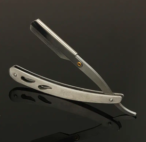 Cuchillo de afeitar plegable ANAAIF, nuevo para afeitado perfecto, maquinilla de afeitar de acero inoxidable de borde recto con 10 cuchillas para vello corporal - Product Image 5