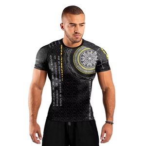 Produit très demandé Rash Guard MMA personnalisé pour homme pour une utilisation en extérieur Impression par sublimation entièrement personnalisée Rash Guards - Product Image 6
