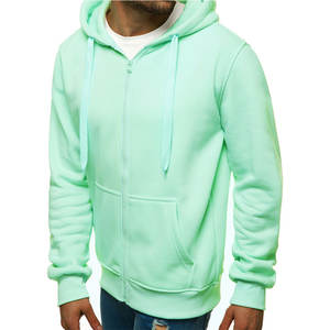 Ropa de calle de alta calidad, venta al por mayor, sudadera con cremallera completa, moda unisex, sudadera con cremallera de peso pesado en blanco - Product Image 2